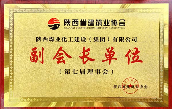 陜煤建設集團被授予省建協“副會長”單位